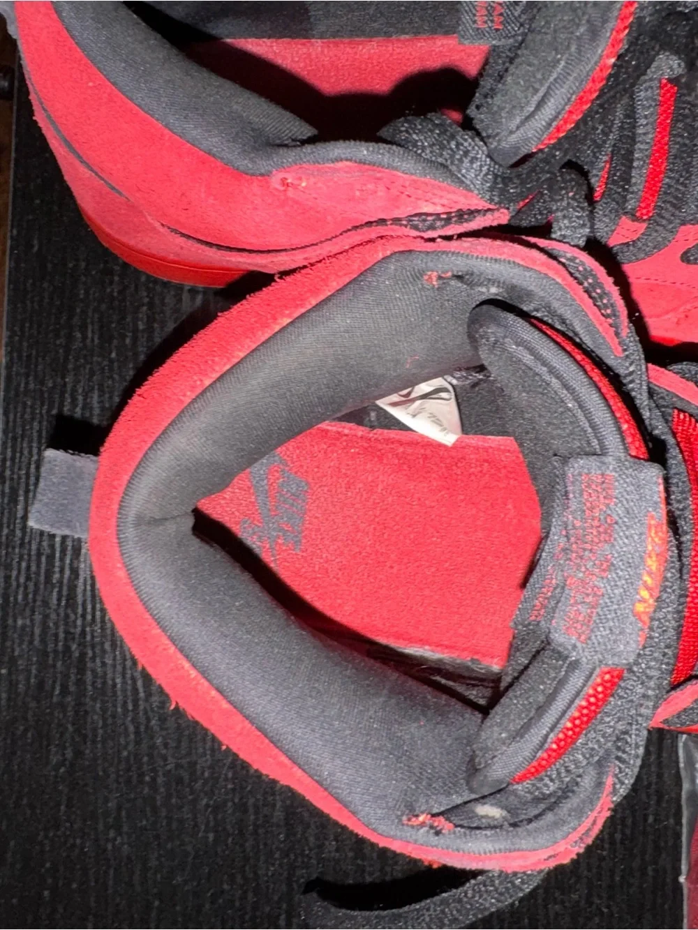 Nike Red and Black High-Top Sneakers